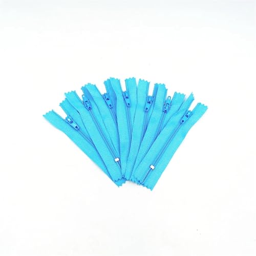 IUVYTA 10 Stück Nylon-Spulenreißverschlüsse for Schneider-Näharbeiten, Nylon-Reißverschlüsse für Nähen(Sky Blue,20cm) von IUVYTA