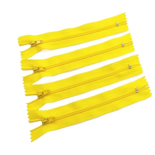 IUVYTA 10 Stück geschlossener Nylon-Spiralreißverschluss, geeignet for Kleidungsreißverschlüsse for Nähen für Nähen(Yellow,35cm) von IUVYTA