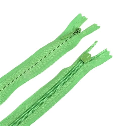 IUVYTA 10 Teile/Satz Lange Unsichtbare Reißverschlüsse DIY Nylon Spule Reißverschluss for Nähen Kleidung Zubehör für Nähen(Green,40CM_2.3CM Width) von IUVYTA
