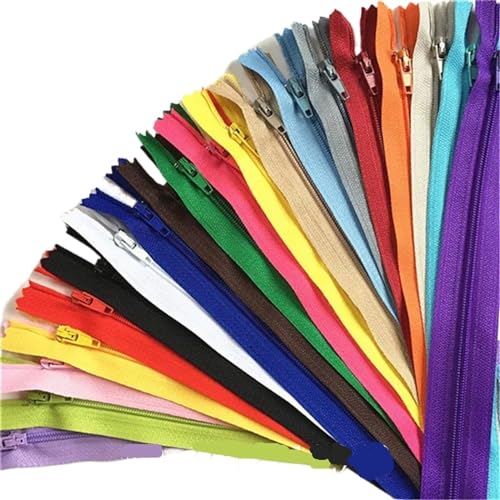 IUVYTA 100 Stück geschlossene Nylon-Spulenreißverschlüsse for Schneiderarbeiten (7,6–101,6 cm), 7,5–100 cm für Nähen(Mix Color,90cm) von IUVYTA