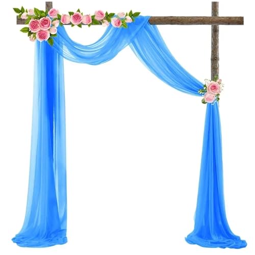 IUVYTA 10M Hochzeitsbogen Drapieren Dekoration Tüll Organza Sheer Stoff Drapieren Vorhang Geburtstagsfeier Hintergrund Hochzeit Stuhl Schärpen Dekor für Hochzeiten(Color11,135x500cm) von IUVYTA
