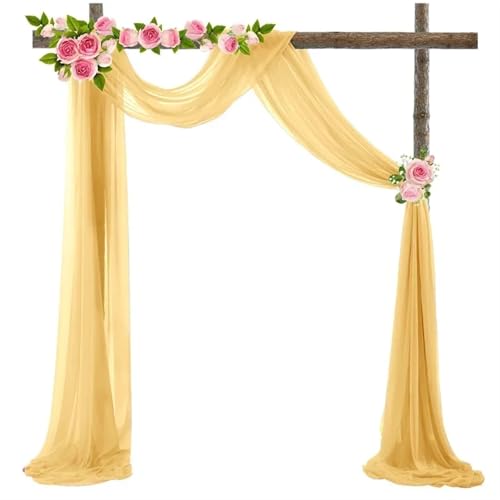 IUVYTA 10M Hochzeitsbogen Drapieren Dekoration Tüll Organza Sheer Stoff Drapieren Vorhang Geburtstagsfeier Hintergrund Hochzeit Stuhl Schärpen Dekor für Hochzeiten(Color15,135x500cm) von IUVYTA