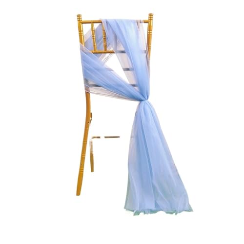 IUVYTA 160CM Breite Hochzeitsbogen Drapieren Sheer Vorhang Hochzeit Tüll Chiffon Drapieren Vorhang for Wohnzimmer Hochzeit Party Hintergrund Dekor für Hochzeiten(Blue,5 Meters) von IUVYTA