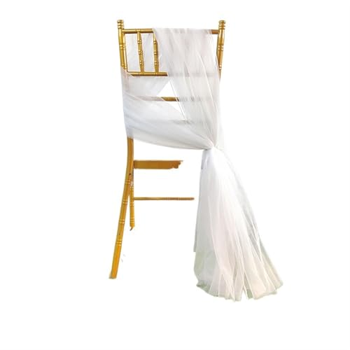 IUVYTA 160CM Breite Hochzeitsbogen Drapieren Sheer Vorhang Hochzeit Tüll Chiffon Drapieren Vorhang for Wohnzimmer Hochzeit Party Hintergrund Dekor für Hochzeiten(White,10 Meters) von IUVYTA