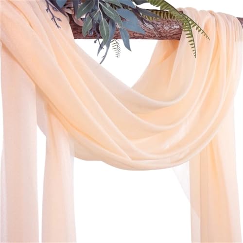 IUVYTA 2er-Pack Hochzeitsbogen-Drapierungsstoff, Chiffon, durchsichtige Vorhänge, Dekor for Hochzeit, Geburtstag, Party, Hintergrund, Vorhänge, Dekorationen für Hochzeiten(Color2,75X1000cm 2pc) von IUVYTA
