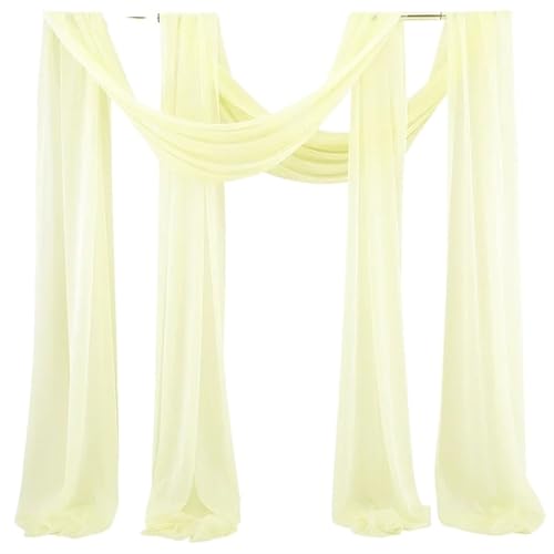IUVYTA 2er-Pack Hochzeitsbogen-Drapierungsstoff, Chiffon, durchsichtige Vorhänge, Dekor for Hochzeit, Geburtstag, Party, Hintergrund, Vorhänge, Dekorationen für Hochzeiten(Color3,75X500cm 2pc) von IUVYTA