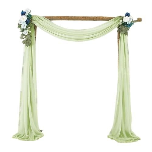 IUVYTA 3-10M Hochzeitsbogen Drapieren Stoff Sheer Chiffon Tüll Vorhang Drapieren Hintergrund Party Supplies Home Drapery Zeremonie Dekoration für Hochzeiten(Green1,70x1000cm) von IUVYTA