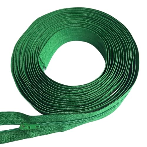 IUVYTA 5/10/20 Meter Lange Nylon-Reißverschlussrollen for maßgeschneiderte Nähzubehöre for Befestigen eines Reißverschlusses, der Sich löst für Nähen(Grass Green,5 Meter) von IUVYTA