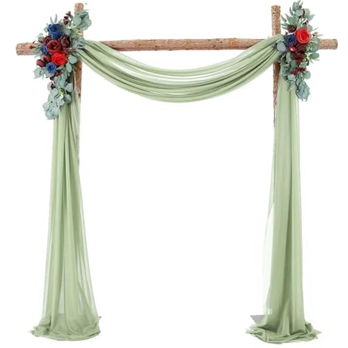 IUVYTA 70 * 600 cm Hochzeitsbogen Drapieren Chiffon Stoff Drapieren Vorhang Vorhänge Hochzeit Chiffon Drapieren Zeremonie Empfang Hängende Dekoration für Hochzeiten(12,70x600cm) von IUVYTA