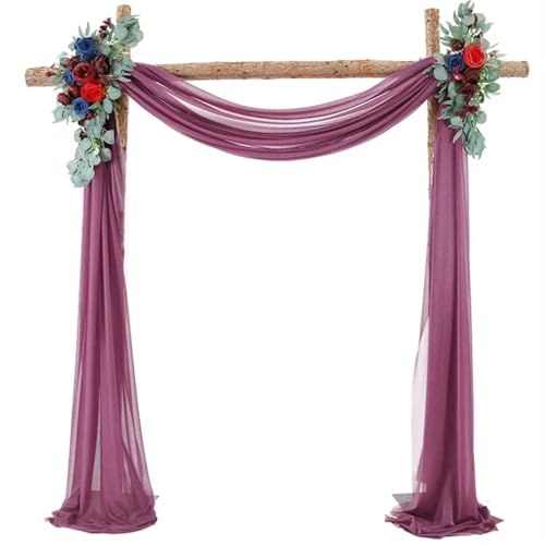 IUVYTA 70 * 600 cm Hochzeitsbogen Drapieren Chiffon Stoff Drapieren Vorhang Vorhänge Hochzeit Chiffon Drapieren Zeremonie Empfang Hängende Dekoration für Hochzeiten(14,70x600cm) von IUVYTA