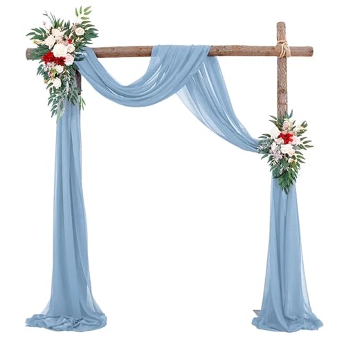 IUVYTA 70 * 600 cm Hochzeitsbogen Drapieren Chiffon Stoff Drapieren Vorhang Vorhänge Hochzeit Chiffon Drapieren Zeremonie Empfang Hängende Dekoration für Hochzeiten(22,70x600cm) von IUVYTA