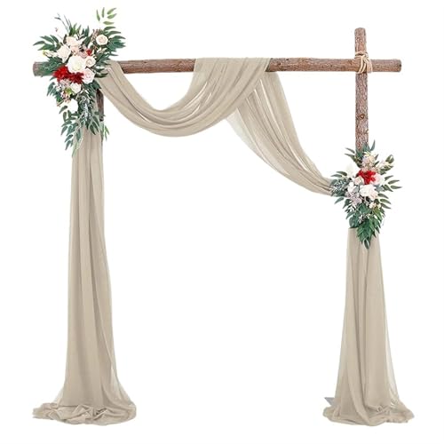 IUVYTA 70 * 600 cm Hochzeitsbogen Drapieren Chiffon Stoff Drapieren Vorhang Vorhänge Hochzeit Chiffon Drapieren Zeremonie Empfang Hängende Dekoration für Hochzeiten(24,75x300cm) von IUVYTA