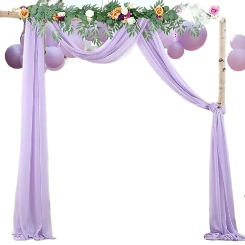 IUVYTA 70 * 600 cm Hochzeitsbogen Drapieren Chiffon Stoff Drapieren Vorhang Vorhänge Hochzeit Chiffon Drapieren Zeremonie Empfang Hängende Dekoration für Hochzeiten(27,70x600cm) von IUVYTA