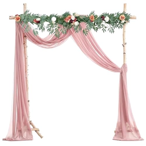 IUVYTA 70 * 600 cm Hochzeitsbogen Drapieren Chiffon Stoff Drapieren Vorhang Vorhänge Hochzeit Chiffon Drapieren Zeremonie Empfang Hängende Dekoration für Hochzeiten(34,70x600cm) von IUVYTA