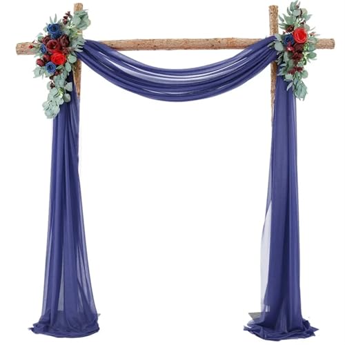 IUVYTA 70 * 600 cm Hochzeitsbogen Drapieren Chiffon Stoff Drapieren Vorhang Vorhänge Hochzeit Chiffon Drapieren Zeremonie Empfang Hängende Dekoration für Hochzeiten(9,75x300cm) von IUVYTA