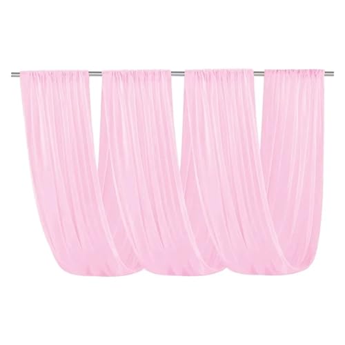 IUVYTA 73x300cm Deckenvorhänge Hochzeitsbogen Drapieren Stoff Gardinen for Party Zeremonie Bühne Deckenvorhänge Hängen für Hochzeiten(Pink) von IUVYTA