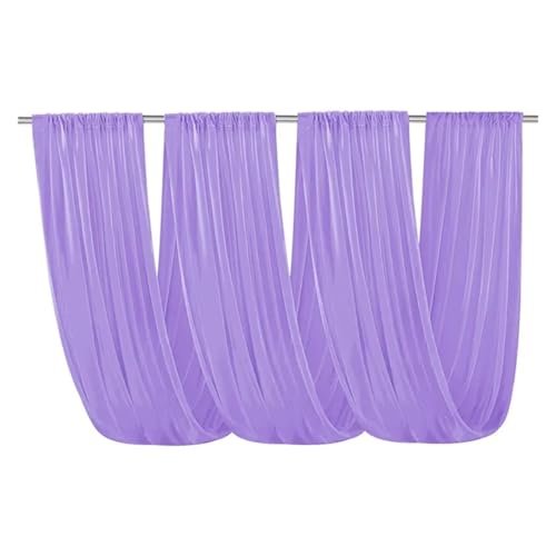 IUVYTA 73x300cm Deckenvorhänge Hochzeitsbogen Drapieren Stoff Gardinen for Party Zeremonie Bühne Deckenvorhänge Hängen für Hochzeiten(Purple) von IUVYTA