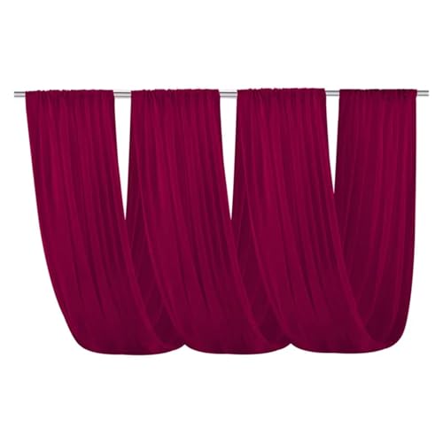 IUVYTA 73x300cm Deckenvorhänge Hochzeitsbogen Drapieren Stoff Gardinen for Party Zeremonie Bühne Deckenvorhänge Hängen für Hochzeiten(Wine red) von IUVYTA