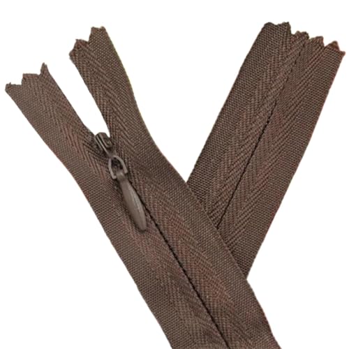 IUVYTA 8 stücke Unsichtbarer Reißverschluss Zipp Lange Reißverschlüsse for Nähen Von Kleidung für Nähen(Brown,45 cm) von IUVYTA