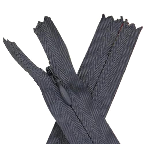 IUVYTA 8 stücke Unsichtbarer Reißverschluss Zipp Lange Reißverschlüsse for Nähen Von Kleidung für Nähen(Dark Grey,45 cm) von IUVYTA