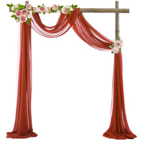 IUVYTA Chiffon-Stoff for Drapieren von Hochzeitsbögen, transparente Kulissenvorhänge for Hochzeitszeremonien, Party-Deckendekoration für Hochzeiten(Color1,75X600CM) von IUVYTA