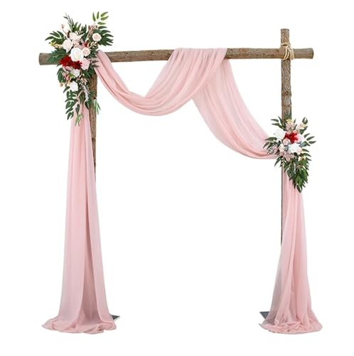 IUVYTA Hochzeitsbogen Drape Chiffon Stoff Drapieren Vorhang Draperie Hochzeit Geburtstag Party Dekor Drapieren Zeremonie Empfang Hängendes Dekor für Hochzeiten(Color2,75x300cm) von IUVYTA