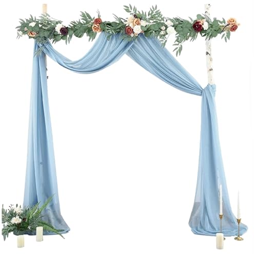 IUVYTA Hochzeitsbogen Drape Chiffon Stoff Drapieren Vorhang Draperie Hochzeit Geburtstag Party Dekor Drapieren Zeremonie Empfang Hängendes Dekor für Hochzeiten(Color3,75x300cm) von IUVYTA