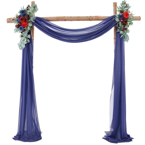 IUVYTA Hochzeitsbogen Drape Chiffon Stoff Drapieren Vorhang Draperie Outdoor Hochzeit Chiffon Drapierung Zeremonie Empfang Hängende Dekoration für Hochzeiten(L,30x300CM) von IUVYTA