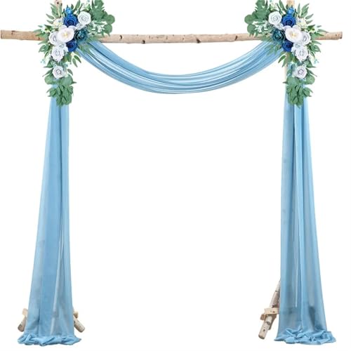 IUVYTA Hochzeitsbogen Drapieren Dekoration Hochzeit Chiffon transparenter Vorhang Drapping Stoff transparenter Hintergrund Vorhang Draperie Party Hängende Dekoration für Hochzeiten(S2,S 75x300cm) von IUVYTA