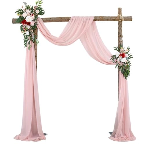 IUVYTA Hochzeitsbogen drapieren Chiffon Vorhang Vorhänge Hochzeit Bühnenhintergrund Drapieren Zeremonie Empfang Hängende Dekoration für Hochzeiten(Color4,75x300cm) von IUVYTA
