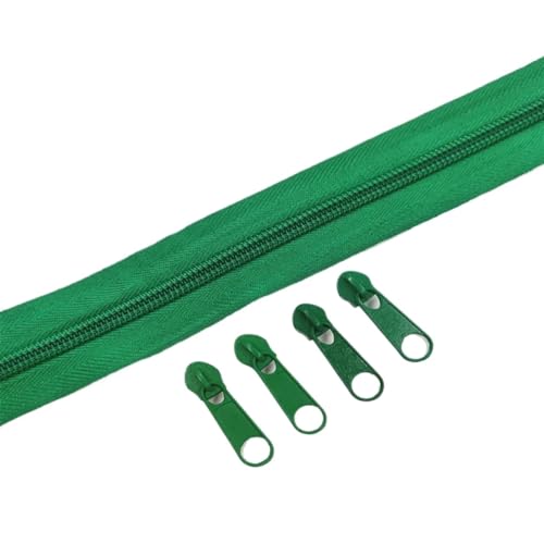IUVYTA Nylon-Reißverschlussrollen in 1/2/3/5/10 Metern Länge mit verschiedenen Reißverschlussschiebern for Näh- und Bekleidungszubehör für Nähen(Grass Green 243,10 Meter) von IUVYTA