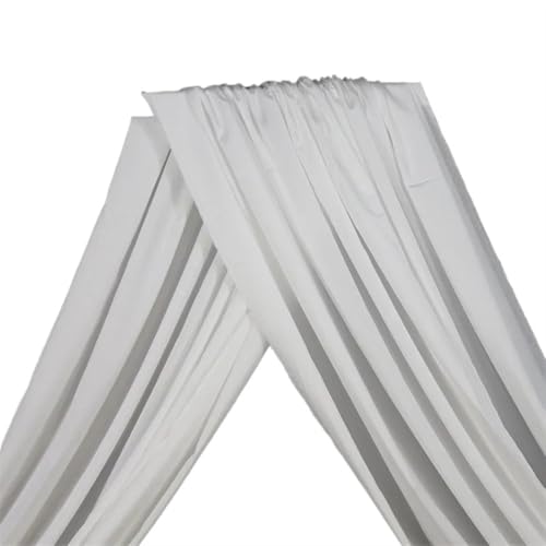 IUVYTA Party-Hintergrund, einfarbig, Hochzeitsbogen, Drapierung, Chiffon-Vorhänge, Dekoration for Party-Hintergrund, Tüll, Hängedekor, Party-Zubehör für Hochzeiten(White,150X500CM) von IUVYTA