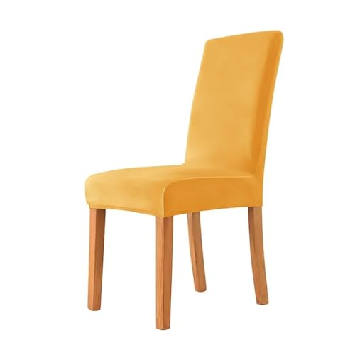 IUVYTA Samtstoff-Stuhlbezug, weich, bequem, Stretch-Sitzbezüge for Esszimmer, Hochzeit, Hotel, Bankett, Heimdekoration, Sitzbezug für Bankett(Golden) von IUVYTA