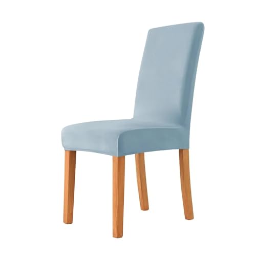 IUVYTA Samtstoff-Stuhlbezug, weich, bequem, Stretch-Sitzbezüge for Esszimmer, Hochzeit, Hotel, Bankett, Heimdekoration, Sitzbezug für Bankett(Light Blue) von IUVYTA