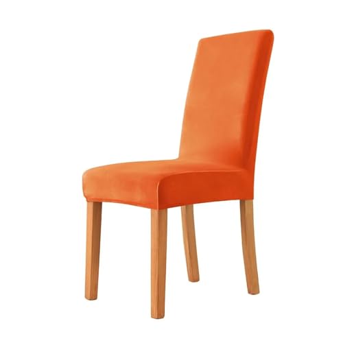 IUVYTA Samtstoff-Stuhlbezug, weich, bequem, Stretch-Sitzbezüge for Esszimmer, Hochzeit, Hotel, Bankett, Heimdekoration, Sitzbezug für Bankett(Orange) von IUVYTA
