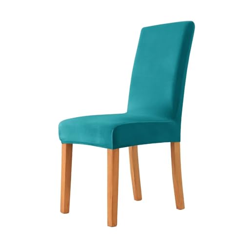 IUVYTA Samtstoff-Stuhlbezug, weich, bequem, Stretch-Sitzbezüge for Esszimmer, Hochzeit, Hotel, Bankett, Heimdekoration, Sitzbezug für Bankett(Pine Green) von IUVYTA