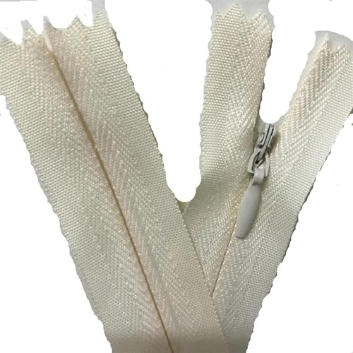 IUVYTA Unsichtbare Reißverschlüsse Nylon Spule Reißverschluss Schneider for Handarbeit Nähen Tuch Zubehör für Nähen(Beige,28cm) von IUVYTA