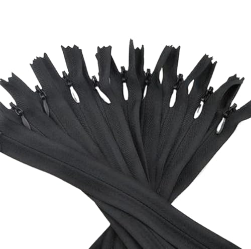 IUVYTA Unsichtbare Reißverschlüsse Nylon Spule Reißverschluss Schneider for Handarbeit Nähen Tuch Zubehör für Nähen(Black,40cm) von IUVYTA