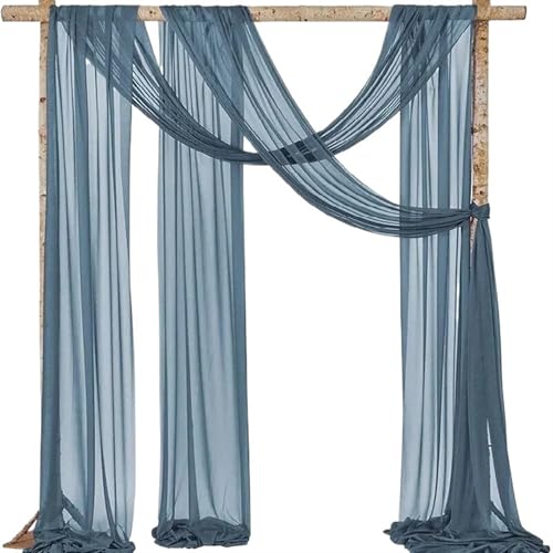 IUVYTA Vorhang für Hochzeitsbögen, Chiffon, durchscheinende Vorhänge, Dekoration für Hochzeit, Geburtstag, Party, Hintergrundvorhänge, Dekorationen für Hochzeit (Graublau, 75 x 600 cm, 2 Stück) IUVYTA Vorhang für Hochzeitsbögen, Chiffon, durchscheinende Vorhänge, Dekoration für Hochzeit, Geburtstag, Party, Hintergrundvorhänge, Dekorationen für Hochzeit (Graublau, 75 x 600 cm, 2 Stück) von IUVYTA