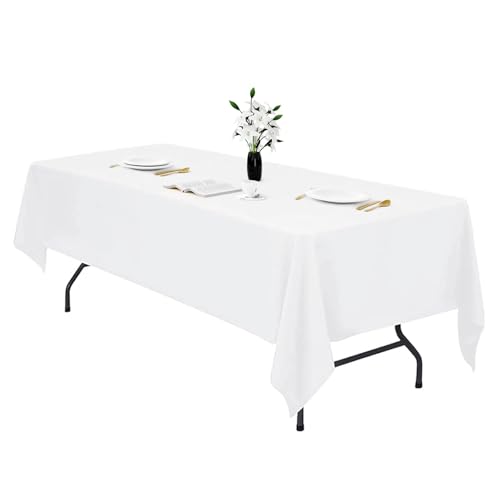 IVAPUPU 1 x weiße Tischdecke für rechteckige Tische, 178 x 305 cm, wasserdicht, waschbar, knitterfrei, Tischdecken für 1,8 m große Tische, Hochzeit, Cocktail, Weihnachten, Party IVAPUPU 1 x weiße Tischdecke für rechteckige Tische, 178 x 305 cm, wasserdicht, waschbar, knitterfrei, Tischdecken für 1,8 m große Tische, Hochzeit, Cocktail, Weihnachten, Party von IVAPUPU
