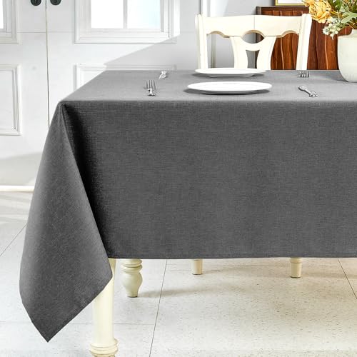 IVAPUPU Strukturierte Leinen-Tischdecke für rechteckige Tische, rechteckig, wasserdicht, knitterfrei, abwischbar, Esstischabdeckung für Frühling, Hochzeit, Geburtstag, Küchendekoration, 152,4 x 305,8 IVAPUPU Strukturierte Leinen-Tischdecke für rechteckige Tische, rechteckig, wasserdicht, knitterfrei, abwischbar, Esstischabdeckung für Frühling, Hochzeit, Geburtstag, Küchendekoration, 152,4 x 305,8 von IVAPUPU
