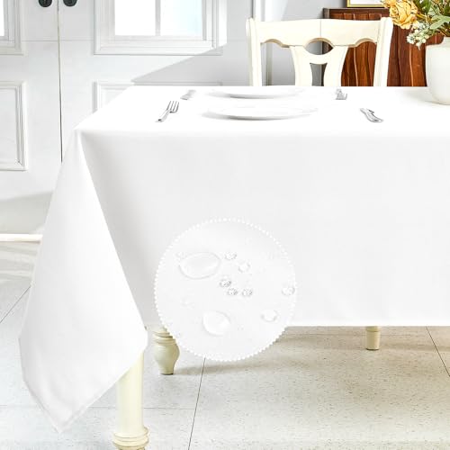 IVAPUPU Strukturierte Leinen-Tischdecke für rechteckige Tische, wasserdichte Stofftischdecke, rechteckig, knitterfrei, abwischbar, Esszimmerdecke für Hochzeit/Geburtstag/Party-Dekoration, 152,4 x IVAPUPU Strukturierte Leinen-Tischdecke für rechteckige Tische, wasserdichte Stofftischdecke, rechteckig, knitterfrei, abwischbar, Esszimmerdecke für Hochzeit/Geburtstag/Party-Dekoration, 152,4 x von IVAPUPU