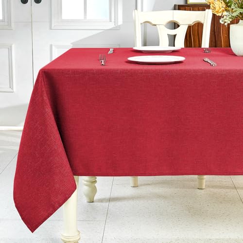 IVAPUPU Strukturierte Leinentischdecke für rechteckige Tische, wasserdichte Stofftischdecke, rechteckig, knitterfrei, abwischbar, Esszimmerdecke für Hochzeit/Geburtstag/Party-Dekoration, 152,4 x 213,3 IVAPUPU Strukturierte Leinentischdecke für rechteckige Tische, wasserdichte Stofftischdecke, rechteckig, knitterfrei, abwischbar, Esszimmerdecke für Hochzeit/Geburtstag/Party-Dekoration, 152,4 x 213,3 von IVAPUPU