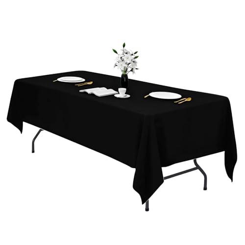 IVAPUPU Tischdecke, rechteckig, wasserdicht, waschbar, knitterfrei, für 180 x 300 cm, Schwarz, 1 Stück IVAPUPU Tischdecke, rechteckig, wasserdicht, waschbar, knitterfrei, für 180 x 300 cm, Schwarz, 1 Stück von IVAPUPU