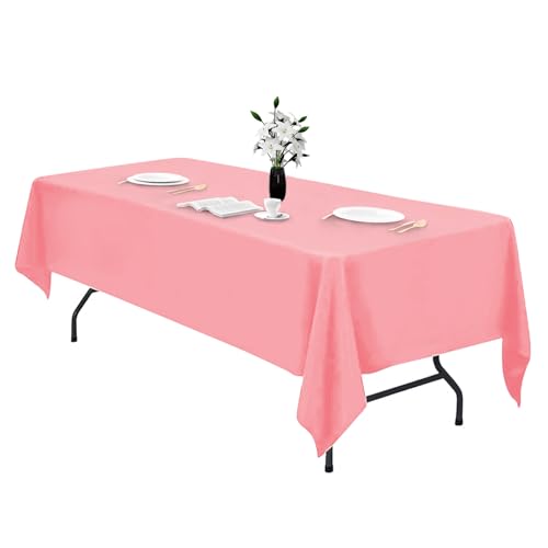 IVAPUPU Tischdecke für rechteckige Tische, 178 x 305 cm, rechteckig, wasserdicht, waschbar, knitterfrei, Tischdecke für 180 x 300 cm, Blush Pink IVAPUPU Tischdecke für rechteckige Tische, 178 x 305 cm, rechteckig, wasserdicht, waschbar, knitterfrei, Tischdecke für 180 x 300 cm, Blush Pink von IVAPUPU