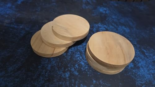 IVEI DIY dicke Holzuntersetzer, runde Holz-Leinwand, einfarbige Holzuntersetzer, geformte Blanko-Ausschnitte für Malerei, Holzblech, Handwerk, Decoupage, Kunstharz-Kunstwerke und Dekoration, 6 Stück IVEI DIY dicke Holzuntersetzer, runde Holz-Leinwand, einfarbige Holzuntersetzer, geformte Blanko-Ausschnitte für Malerei, Holzblech, Handwerk, Decoupage, Kunstharz-Kunstwerke und Dekoration, 6 Stück von IVEI