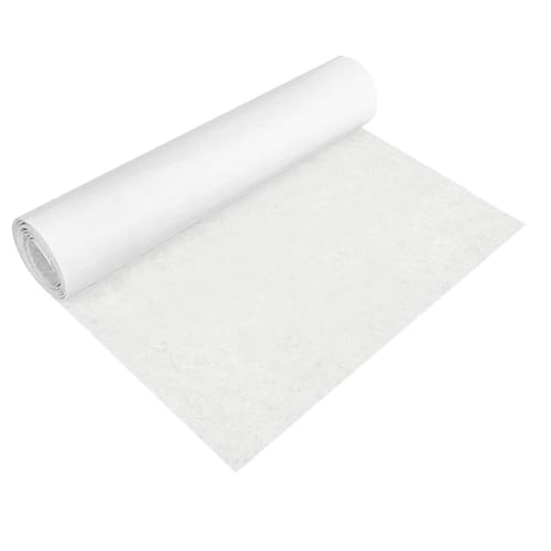 Filz Selbstklebend Filzmatte - 40x220cm Filz Stoff Selbstklebend, für Schachtel-Liner Untersetzer Schubladenmatte Auto Bilderrahmen Stuhlbein Tischbeine, 1 mm Dick (Weiß) von IVEOPPE