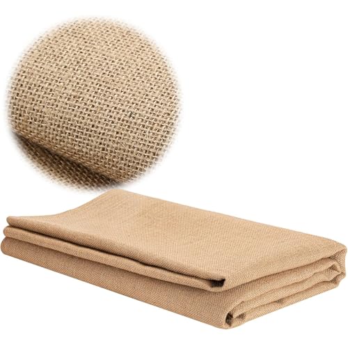Jute Leinen Stoff Meterware Leinenstoff - 100 x 160cm Jutestoff Polsterstoff, für DIY Haus Vorhangstoff Tischdecken Kissen Taschen Gartenarbeite Jute Leinen Stoff Meterware Leinenstoff - 100 x 160cm Jutestoff Polsterstoff, für DIY Haus Vorhangstoff Tischdecken Kissen Taschen Gartenarbeite von IVEOPPE