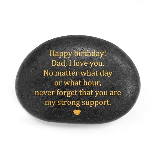 IWANTDIY Papa Geburtstagsgeschenke Dekosteine - You are My Rock Gravierte Deko Accessoires - Herzerwärmendes Geburtstagsgeschenk für Papa - Happy Birthday Papas Geschenk von Sohn, Tochter (Papas von IWANTDIY