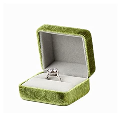 IWENZHKPA SchmuckkäStchen Jewellery Box 2 Stücke Grüne Schmuckschatulle Set Serie Halskette Ring Box Armband Aufbewahrungskoffer Cord Jewellry Display Box. Schmuckaufbewahrung(2pcsa) von IWENZHKPA